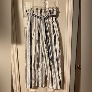 A.N.A. Wide Leg Pant Blue and White Stripes